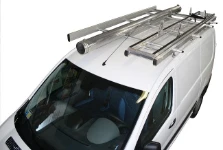 A carrier for long pipes and cable channels, and a ladder rack on a Scudo