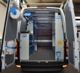 A mobile workshop for a refrigeration service in a Sprinter