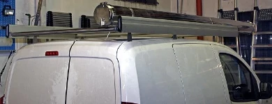 A Nemo roof rack with a pipe carrier