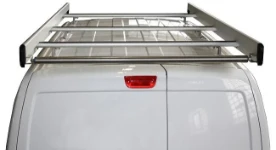 A Nissan NV200 with a roof rack