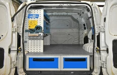 A racking system in a Fiorino