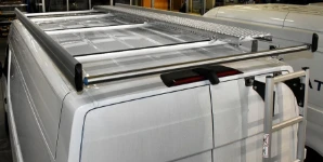 A roof rack on a Crafter, complete with walkway and access ladder