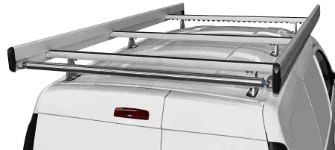 A roof rack with the Ultrasilent profile on a Dokker