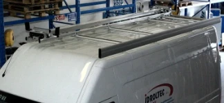 A single-slide ladder rack on a 2014 Daily