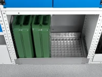 A stainless-steel tray for carrying liquids