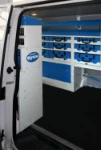A van fitted out by Syncro for use by an industrial door service
