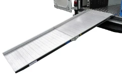 An aluminium loading ramp