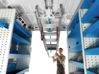 An under-roof ladder rack for vans