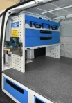 Inside the Fiat Fiorino with underfloor drawers
