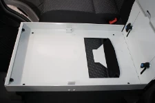 Orderly van office at your fingertips on the passenger seat