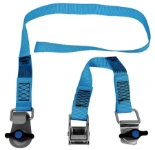 Pair of straps for bar, with buckle and quick release fitting