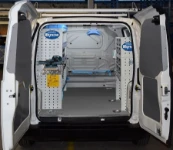 Racking on both sides of the Peugeot Bipper