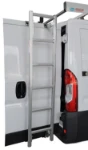 Rear door aluminum van ladder