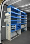 Shelves and drawers on the left of the Sprinter