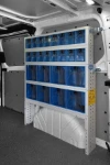 Syncro’s patented plastic container cabinets on the right of the Custom