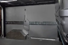 The 2014 Trafic’s interior seen through the side door