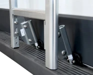 The bottom fitting of a Syncro roof access ladder