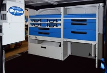 The Expert racking system viewed from the side door