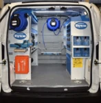 The Fiorino with a complete racking system for installing pellet stoves and boilers