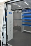 The Ford Transit’s left side racking
