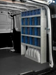 The racking on the right of the Renault Trafic