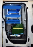 The racking system in this Fiorino includes a compressor