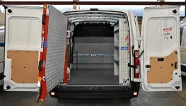 The ramp pivoted to one side for normal access