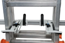 Universal clamps on a slider bar