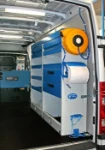 Van racking for the right side of the Iveco