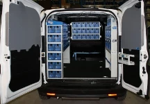 Van with an upfit for an awning installer