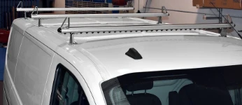 Roof bars with load stops on a Ford Custom