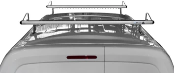 Roof bars with triangular load stops on a Partner