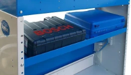 Shelving for tool boxes - back view