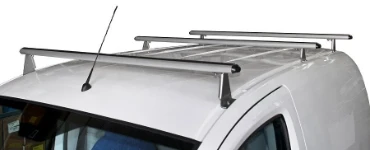 Stainless-steel and aluminium roof bars on a Nemo