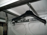 System for transporting clothes in van for Dokker