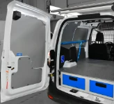 The left of the underfloor drawer solution for the 2014 Courier