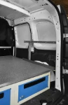 The right side of the Mercedes Citan, showing its underfloor drawers