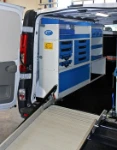 Trafic Renault van racking with drawers on lewft side