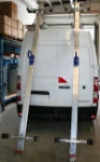 Two damped-action ladder racks on a Renault Master