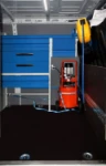 Van racking for a fork lift service